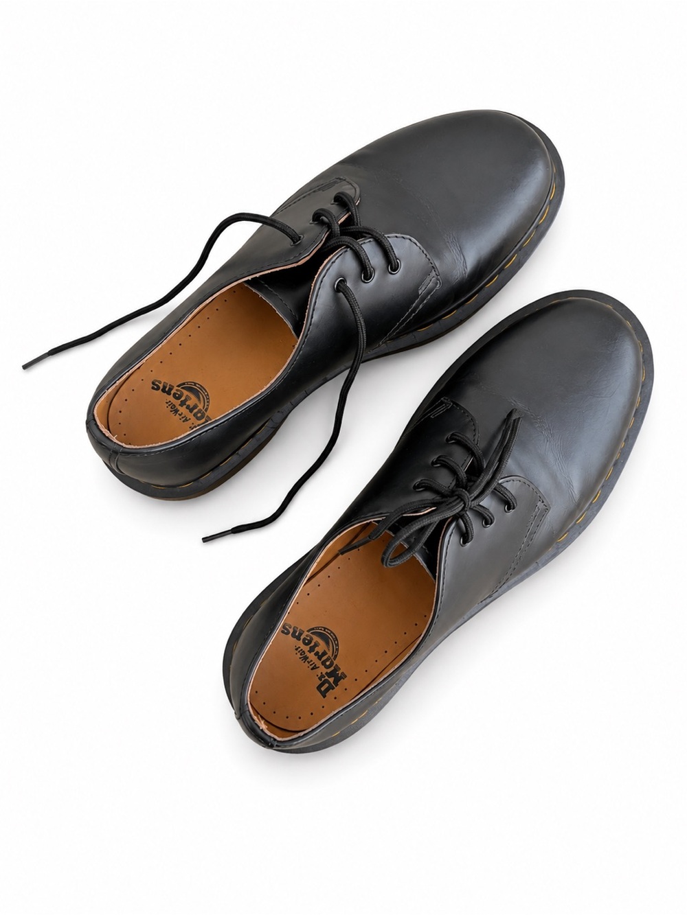 Dr. Martens Black Leather 3-Eye Derby Shoes